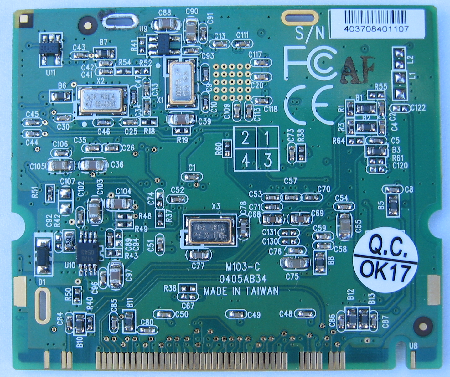 Avermedia M-103C (reverse side)