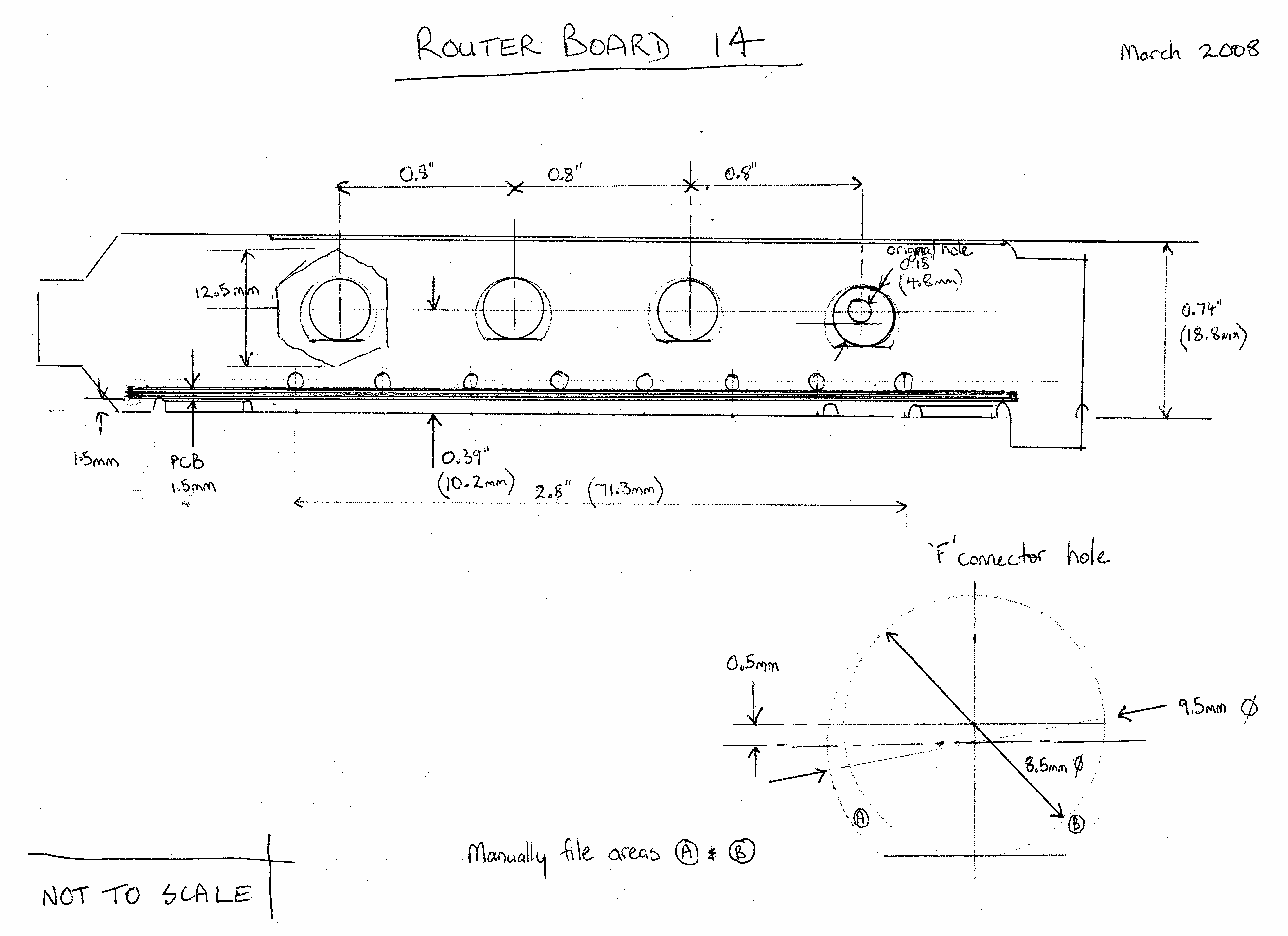 RouterBOARD 14 bracket diagram