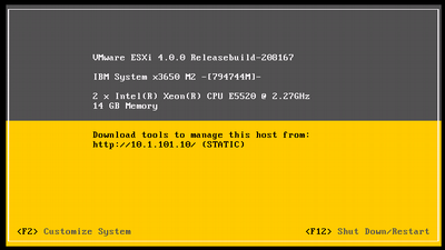 VMWare ESXi 4.0 Console