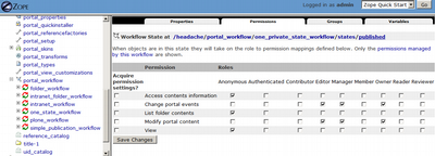 One State (public) Workflow Permissions